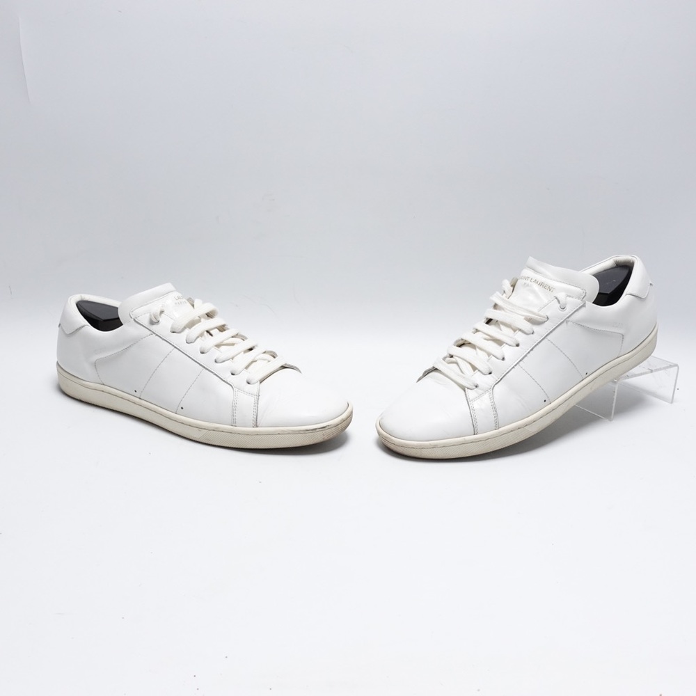 Saint Laurent SL/01 white leather low top shoes mens size 42 - Picture 13 of 13